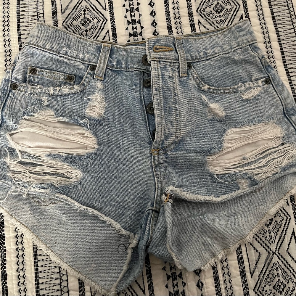 Carmar Light Blue Distressed Jean Shorts